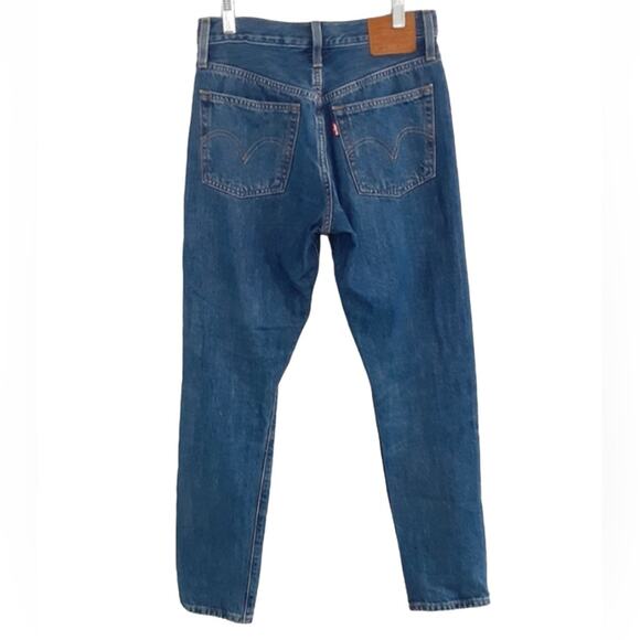 Levis 501 Skinny Jeans Button Fly High Rise Slim Fit Distressed Womens 25 ×28 - Picture 3 of 15